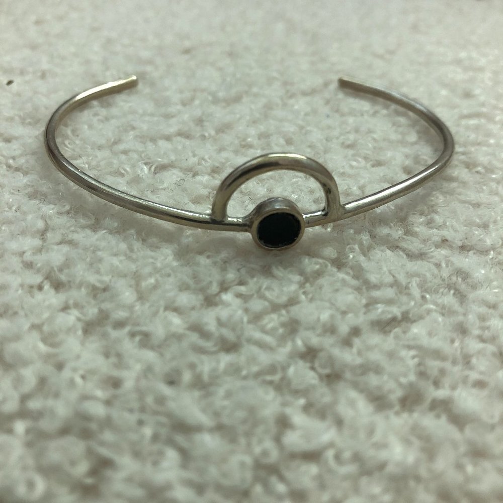 Sterling Silver and Black Onyx Bracelet